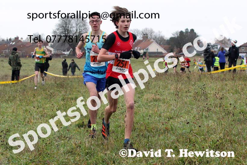 Boys under-15s, 2021 North Eastern Cross Country Championships, Sedgefield. Photo: David T. Hewitson/Sports for All Pics